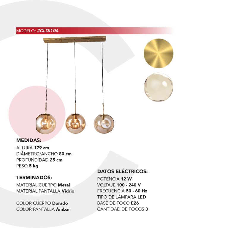 COLGANTE DE TECHO CRISTAL CHUPETE | Galerías Galindo