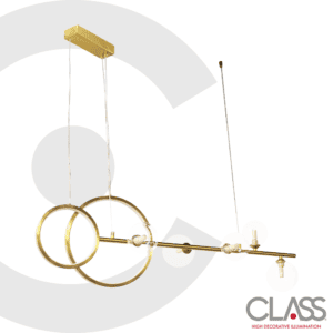 Clave 2CLAT54 Colgante Moderno 7 Luces - vista lateral