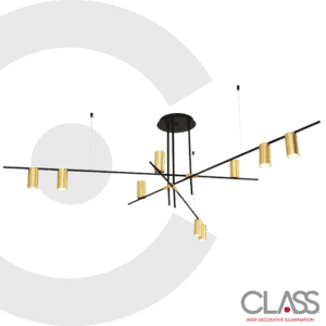 Clave 2CLAT90 Colgante Moderno de 9 Luces - vista lateral